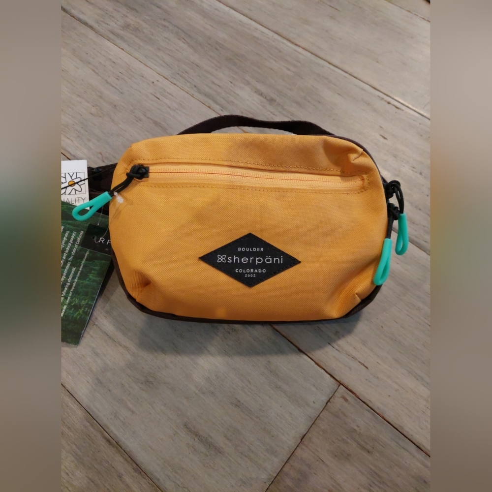 NWT! Sherpani Hyk Hip Pack/Cross Body, Sundial (Golden Yellow), RFID Blocking